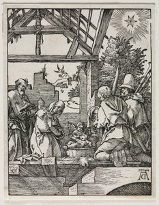 小さな情熱：キリスト降誕。 作： Albrecht Dürer