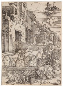 『聖母の生涯』からのエジプトでの聖家族の滞在、c。 1504年。