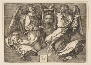 1513年、二人の天使が展示したスダリウム。 作： Albrecht Dürer