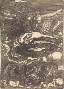 一人の天使が抱くスダリウム 作： Albrecht Dürer