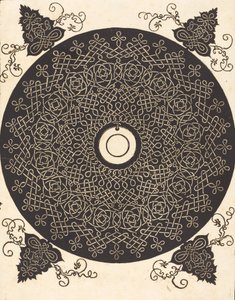 白いメダリオンに黒い丸が付いたサード ノット、おそらく 15061507。 作： Albrecht Dürer