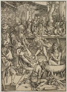 福音伝道者聖ヨハネの拷問 作： Albrecht Dürer