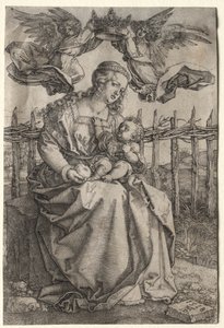 二人の天使に戴冠された聖母 作： Albrecht Dürer