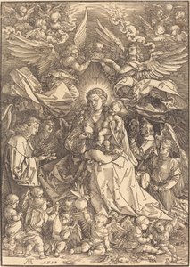 たくさんの天使に囲まれた聖母 作： Albrecht Dürer