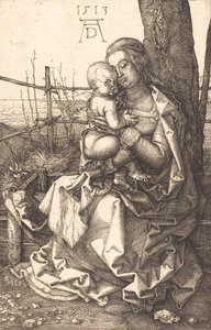 木に座る聖母子、1513年。 作： Albrecht Dürer