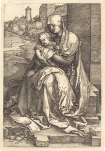 壁際に座る聖母子 作： Albrecht Dürer