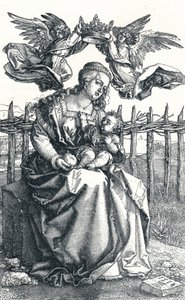 1518年、1906年に2人の天使が戴冠した聖母子 作： Albrecht Dürer