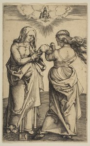 幼子キリストと聖アンナと一緒の聖母子, ca. 1500。 作： Albrecht Dürer