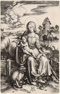 猿と聖母子 作： Albrecht Dürer
