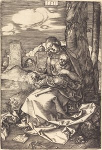梨を抱く聖母子 作： Albrecht Dürer