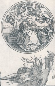 2人の天使が戴冠した聖母、c1515 1906。 作： Albrecht Dürer
