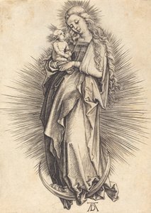 三日月の聖母、c。 14981499。 作： Albrecht Dürer