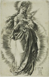 星の冠をかぶった三日月上の聖母 作： Albrecht Dürer