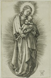 王冠をつけた三日月上の聖母 作： Albrecht Dürer