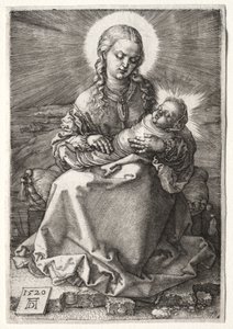 包まれた子供を持つ処女、1520年。 作： Albrecht Dürer