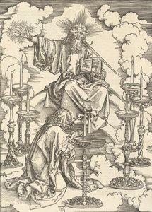 7 つのローソク足のビジョン、1498 年。 作： Albrecht Dürer