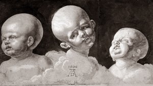 子供の3つの頭、1506 作： Albrecht Dürer
