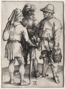会話中の 3 人の農民 作： Albrecht Dürer