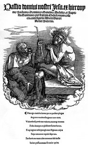 シリーズのタイトルページThe Great Passion、1510、1936 作： Albrecht Dürer