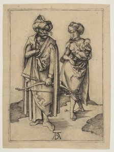 トルコの家族1496年。 作： Albrecht Dürer