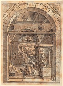 マリアの婚約、『マリアの生涯』シリーズ第7ページ 作： Albrecht Dürer