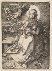天使に戴冠された聖母子、1520年。 作： Albrecht Dürer