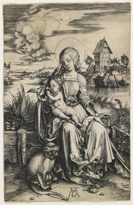 猿の聖母子c。 1498年 作： Albrecht Dürer