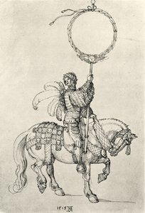 リースホルダーとしての若いライダー 作： Albrecht Dürer