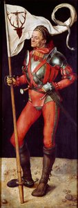 祭壇画 パウムガルトナー「聖エウスタキウス」 アルブレヒト・デューラー（1471-1528）画 1504年 約 Sun.157x61 cm ミュンヘン、アルテ・ピナコテーク 作： Albrecht Dürer