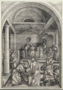 博士たちと論争するキリスト 1503-1504年頃（木版画） 作： Albrecht Dürer or Duerer