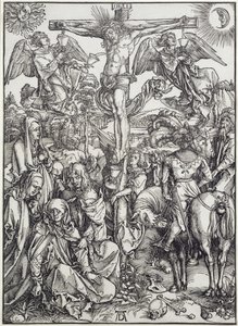 十字架上のキリスト（大いなる受難）（エングレーヴィング 作： Albrecht Dürer
