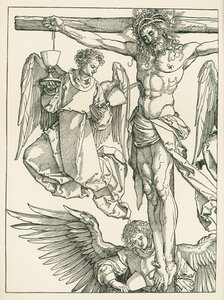 十字架上のキリストと3人の天使 1513-13年頃 （木版画） 作： アルブレヒト・デューラーまたはデューラー
