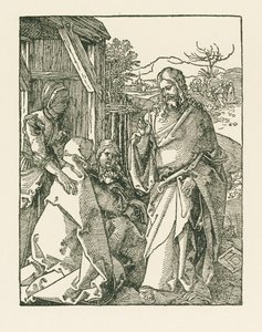 母を見送るキリスト 1508-09年頃 （木版画） 作： アルブレヒト・デューラーまたはデューラー