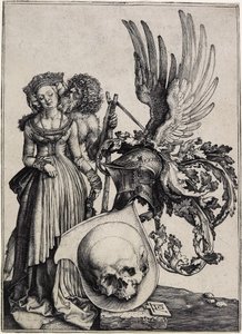 頭蓋骨のある紋章、1503年頃 作： Albrecht Dürer