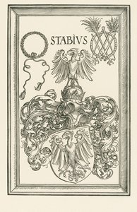 ヨハネス・スタビウスの紋章、1514年頃（木版画） 作： アルブレヒト・デューラーまたはデューラー