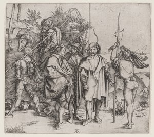 5人の兵士と乗馬のトルコ人、1495-96年 作： Albrecht Dürer