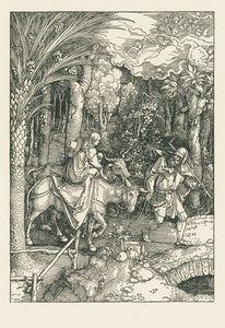 エジプトへの逃避行 1504年頃（木版画） 作： アルブレヒト・デューラーまたはデューラー