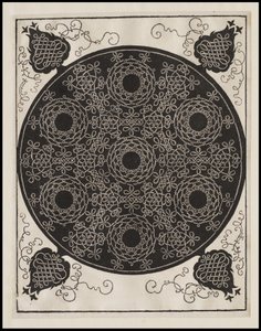 4番目の結び目、中心が黒い、7つの円形の結び目のグループ、1506年頃 作： Albrecht Dürer