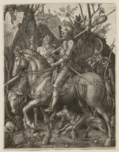 騎士と死と悪魔 作： Albrecht Dürer