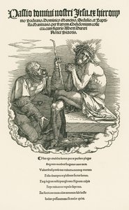 兵士にあざけられる悲しみの男 1511年頃（木版画） 作： アルブレヒト・デューラーまたはデューラー