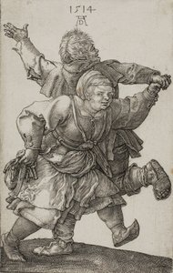 農民のカップルのダンス、1514 作： Albrecht Dürer