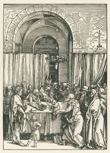 ヨアヒムの捧げ物の拒絶 1504年頃（木版画） 作： アルブレヒト・デューラーまたはデューラー