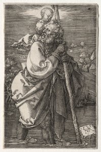 聖クリストファー、左向き 作： Albrecht Dürer or Duerer