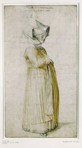 女性の衣装の習作（彩色画） 作： アルブレヒト・デューラーまたはデューラー