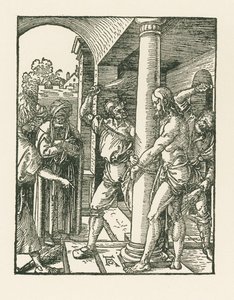 鞭打ち》1509年頃（木版画） 作： アルブレヒト・デューラーまたはデューラー