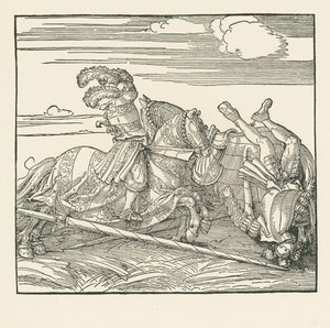 ドイツのトーナメント 1517-18年頃（木版画） 作： アルブレヒト・デューラーまたはデューラー