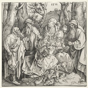 聖家族と二人の音楽家の天使 作： Albrecht Dürer or Duerer