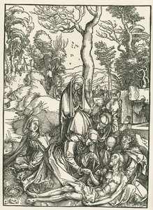 キリストへの哀歌》1498-99年頃（木版画） 作： アルブレヒト・デューラーまたはデューラー