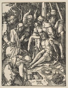 嘆き、小さな情熱から、c.159（木版画） 作： Albrecht Dürer