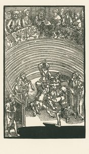 劇場、1492-93年頃（木版画） 作： アルブレヒト・デューラーまたはデューラー